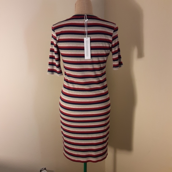 NWT!Stateside striped ribbed tee mini dress medium - Picture 10 of 12